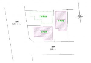 福岡市南区長住　土地区画図＠