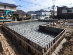 福岡　注文住宅　樋井川　建築リポート2　基礎配筋